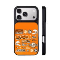 McLaren F1 racing helmet stickers iPhone 17 Pro Max Black Case