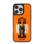 McLaren MCL39 F1 race car on orange Phone Case for iPhone 11-17 & Samsung Galaxy S24-S26