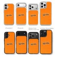 McLaren stylized logo on orange Chris Brown Phone Case Black Electroplated Silver For Iphone 11 To 17