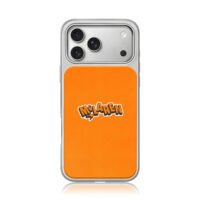 McLaren stylized logo on orange iPhone 17 Pro Max Electroplated Silver Case1