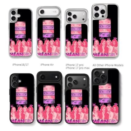Mean Girls four girls eye collage Chris Brown Phone Case Black Electroplated Silver For Iphone 11 To 17