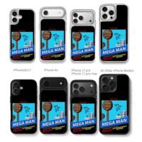 Mega Man Capcom Nintendo NES art Chris Brown Phone Case Black Electroplated Silver For Iphone 11 To 17
