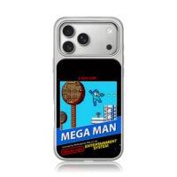 Mega Man Capcom Nintendo NES art iPhone 17 Pro Max Electroplated Silver Case1