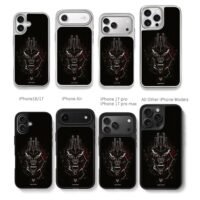 Megatron line art Decepticon logo Chris Brown Phone Case Black Electroplated Silver For Iphone 11 To 17