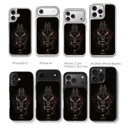 Megatron line art Decepticon logo Chris Brown Phone Case Black Electroplated Silver For Iphone 11 To 17