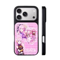 Megurine Luka pink anime collage iPhone 17 Pro Max Black Case
