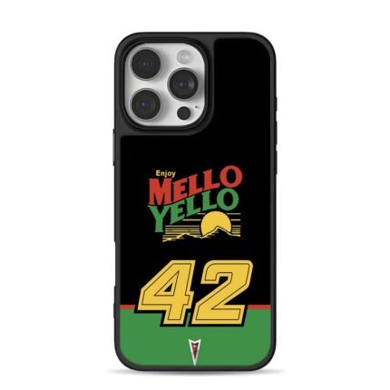 Mello Yello 42 race sunset mountain iPhone 16 Pro Max Black Case