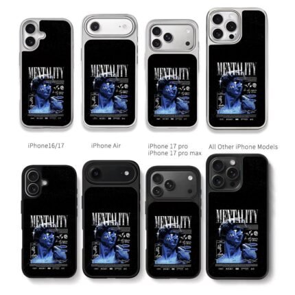 Mentality David death 2023 Chris Brown Phone Case Black Electroplated Silver For Iphone 11 To 17