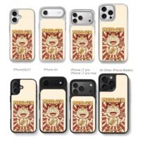 Meowth Pokemon lucky cat retro art Chris Brown Phone Case Black Electroplated Silver For Iphone 11 To 17