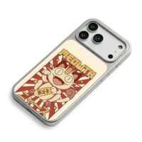 Meowth Pokemon lucky cat retro art iPhone 17 Pro Max Electroplated Silver Case2
