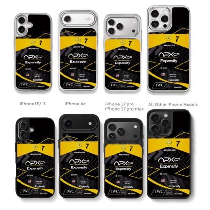 Mercedes AMG F1 livery Brad Pitt 7 Chris Brown Phone Case Black Electroplated Silver For Iphone 11 To 17