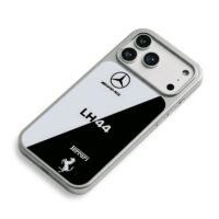 Mercedes AMG LH44 Ferrari livery iPhone 17 Pro Max Electroplated Silver Case2