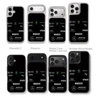 Mercedes AMG Petronas brand logos Chris Brown Phone Case Black Electroplated Silver For Iphone 11 To 17
