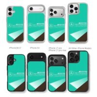 Mercedes AMG Petronas F1 teal logo Chris Brown Phone Case Black Electroplated Silver For Iphone 11 To 17