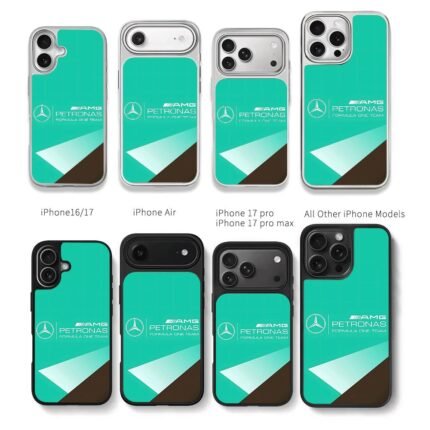 Mercedes AMG Petronas F1 teal logo Chris Brown Phone Case Black Electroplated Silver For Iphone 11 To 17