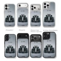 Mercedes AMG Petronas F1 W16 car Chris Brown Phone Case Black Electroplated Silver For Iphone 11 To 17