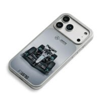 Mercedes AMG Petronas F1 W16 car iPhone 17 Pro Max Electroplated Silver Case2