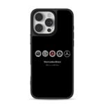 Mercedes Benz logos and text iPhone 16 Pro Max Black Case