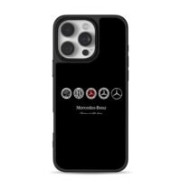 Mercedes Benz logos and text iPhone 16 Pro Max Black Case
