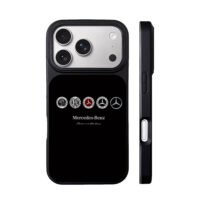 Mercedes Benz logos and text iPhone 17 Pro Max Black Case