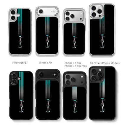 Mercedes Petronas F1 car top view Chris Brown Phone Case Black Electroplated Silver For Iphone 11 To 17