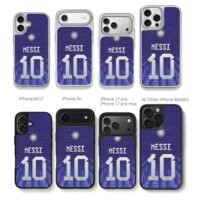 Messi 10 Argentina sun jersey print Chris Brown Phone Case Black Electroplated Silver For Iphone 11 To 17