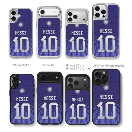 Messi 10 Argentina sun jersey print Chris Brown Phone Case Black Electroplated Silver For Iphone 11 To 17