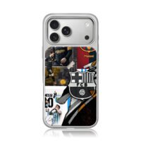 Messi 10 FC Barcelona Argentina art iPhone 17 Pro Max Electroplated Silver Case1