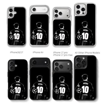 Messi 10 footballer with ball Chris Brown Phone Case Black Electroplated Silver For Iphone 11 To 17
