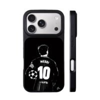 Messi 10 footballer with ball iPhone 17 Pro Max Black Case