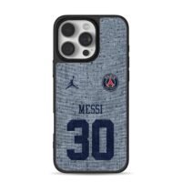 Messi 30 PSG Jordan football jersey Phone Case for iPhone 11-17 & Samsung Galaxy S24-S26