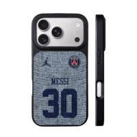 Messi 30 PSG Jordan football jersey iPhone 17 Pro Max Black Case