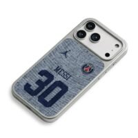 Messi 30 PSG Jordan football jersey iPhone 17 Pro Max Electroplated Silver Case2