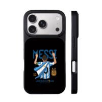 Messi Argentina 2022 World Cup art iPhone 17 Pro Max Black Case