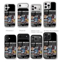 Messi Argentina World Cup collage Chris Brown Phone Case Black Electroplated Silver For Iphone 11 To 17