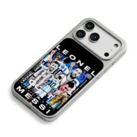 Messi Argentina World Cup trophies iPhone 17 Pro Max Electroplated Silver Case2