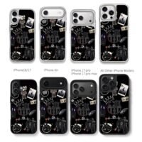Messi FCB SpiderMan basketball hype Chris Brown Phone Case Black Electroplated Silver For Iphone 11 To 17
