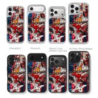 Messi Spiderman Barca collage Chris Brown Phone Case Black Electroplated Silver For Iphone 11 To 17