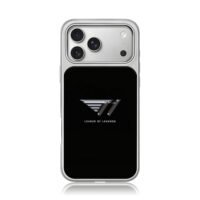 Metallic T1 League of Legends Logo iPhone 17 Pro Max Electroplated Silver Case1