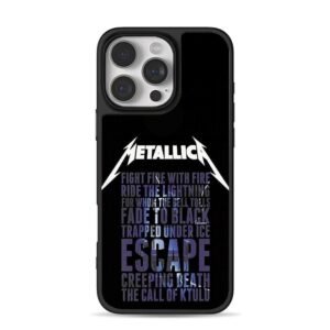 Metallica band logo song titles Phone Case for iPhone 11-17 & Samsung Galaxy S24-S26