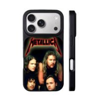 Metallica band portrait and logo iPhone 17 Pro Max Black Case