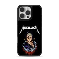 Metallica logo Jojo ghost blood art iPhone 16 Pro Max Black Case
