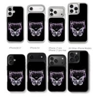 Metamorph purple smoke butterfly Chris Brown Phone Case Black Electroplated Silver For Iphone 11 To 17