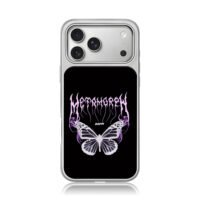 Metamorph purple smoke butterfly iPhone 17 Pro Max Electroplated Silver Case1