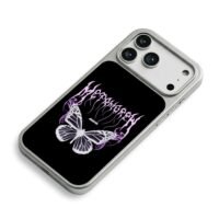 Metamorph purple smoke butterfly iPhone 17 Pro Max Electroplated Silver Case2