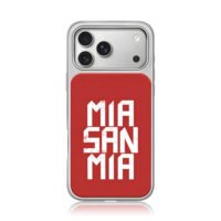 MIA SAN MIA on red background iPhone 17 Pro Max Electroplated Silver Case1