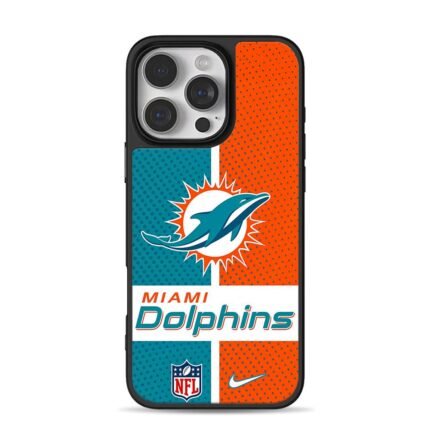 Miami Dolphins NFL Nike team logo iPhone 16 Pro Max Black Case