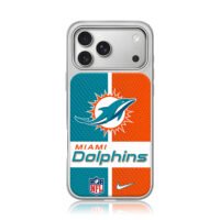 Miami Dolphins NFL Nike team logo iPhone 17 Pro Max Electroplated Silver Case1