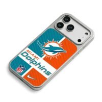 Miami Dolphins NFL Nike team logo iPhone 17 Pro Max Electroplated Silver Case2