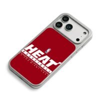 Miami Heat NBA basketball text logo iPhone 17 Pro Max Electroplated Silver Case2